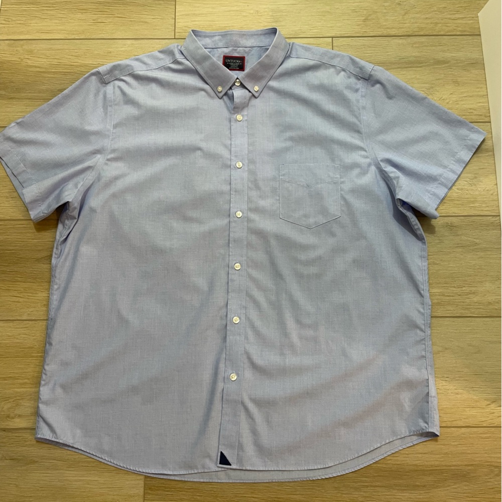 UNTUCKit Men’s Blue Casual Button Down short sleeve size XXXL
